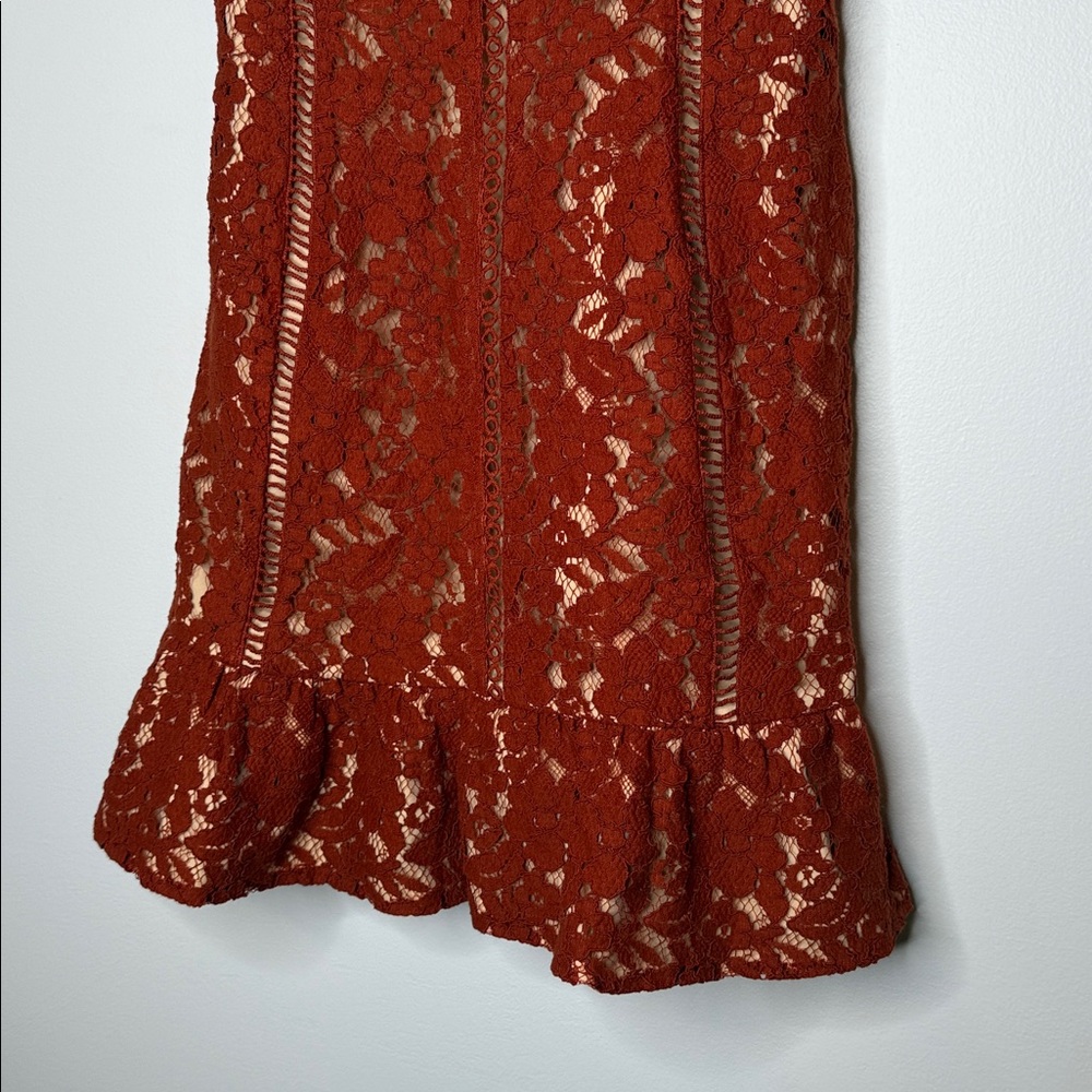 Endless rose lace rust colored mini dress size small - Picture 6 of 10
